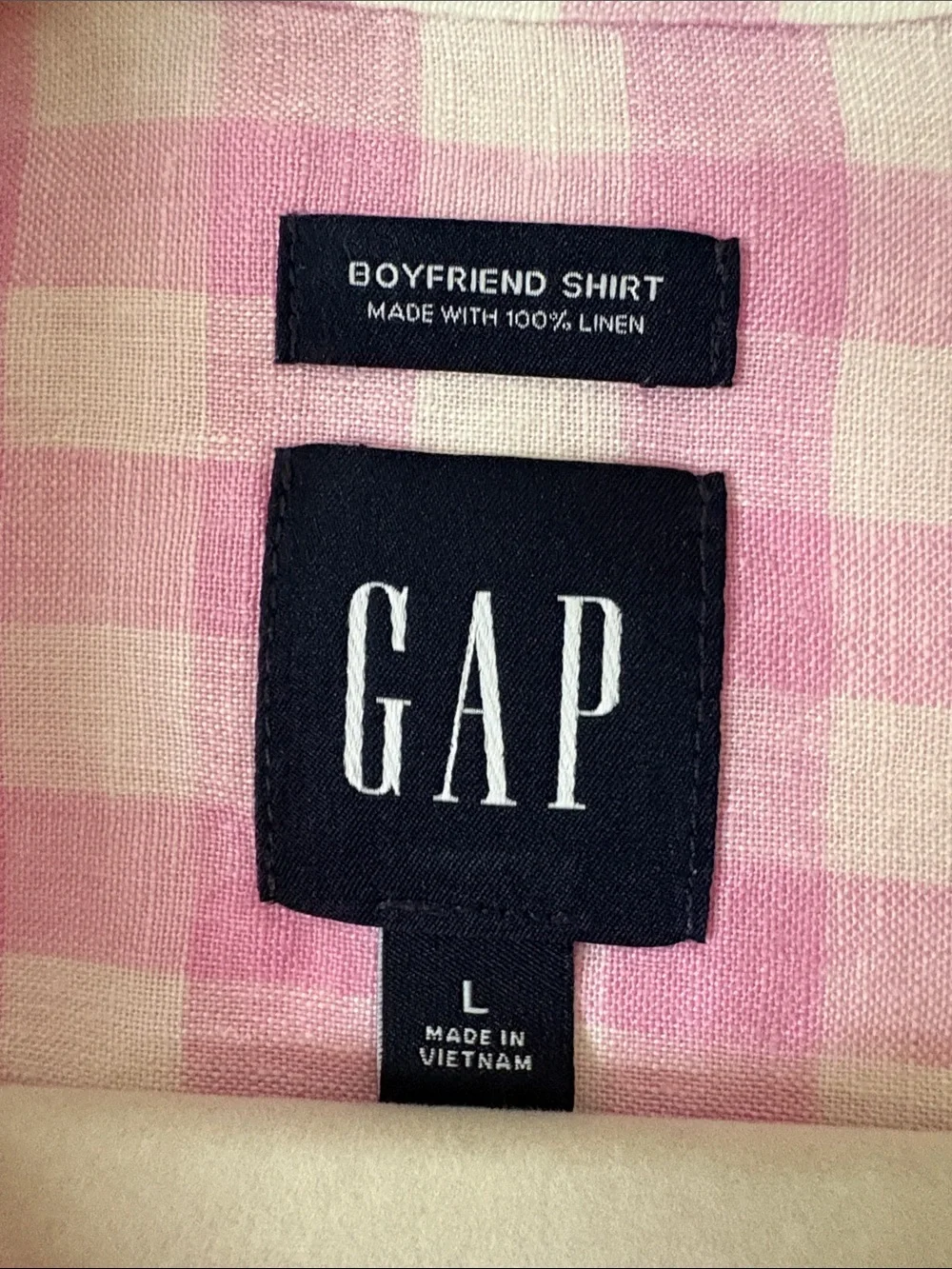 GAP Pink & White Gingham Button-Down Shirt - Picture 2 of 11